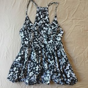 Blue Floral Blouse